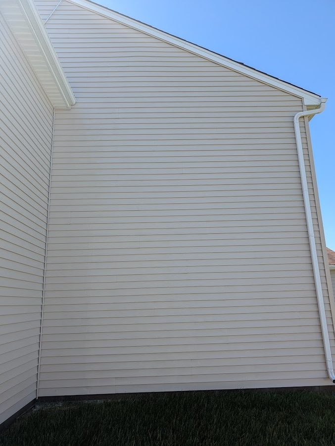 House washing after, clean restored exterior, Warren County OH