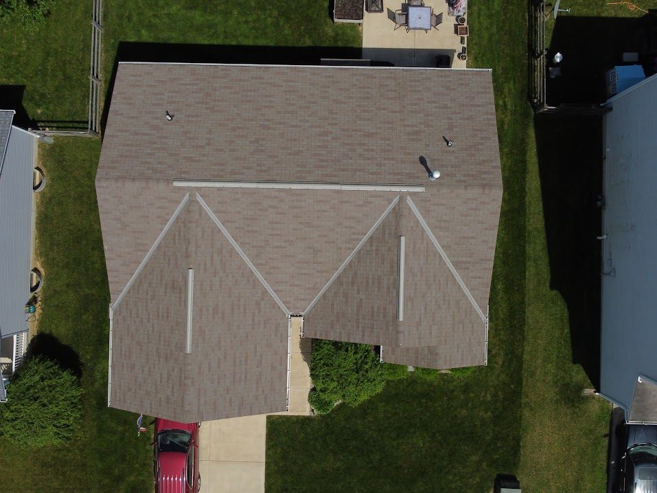 Roof cleaning after, shingles fully restored, clean uniform appearance