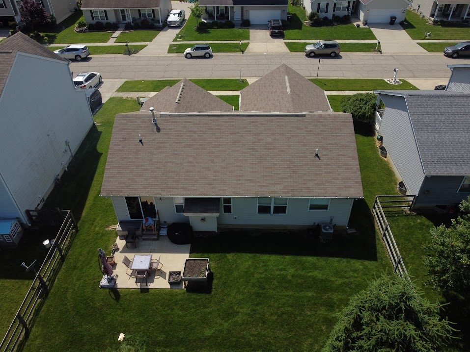 Roof soft wash after, clean restored shingles Warren County OH